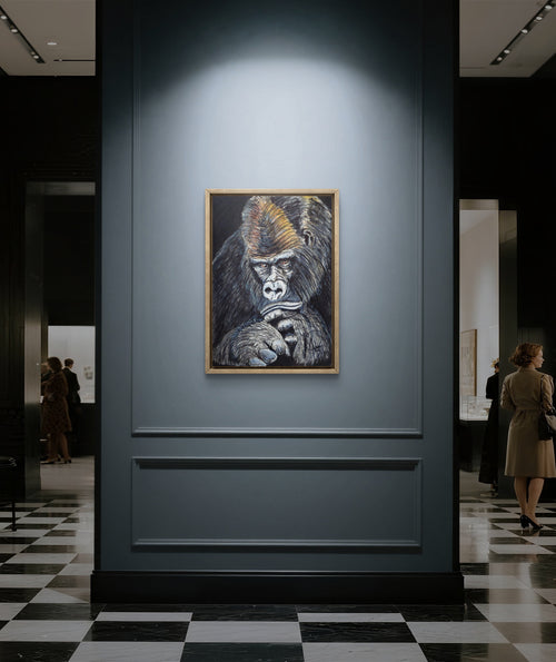 A3 Contemplating Gorilla Print (FREE UK postage)