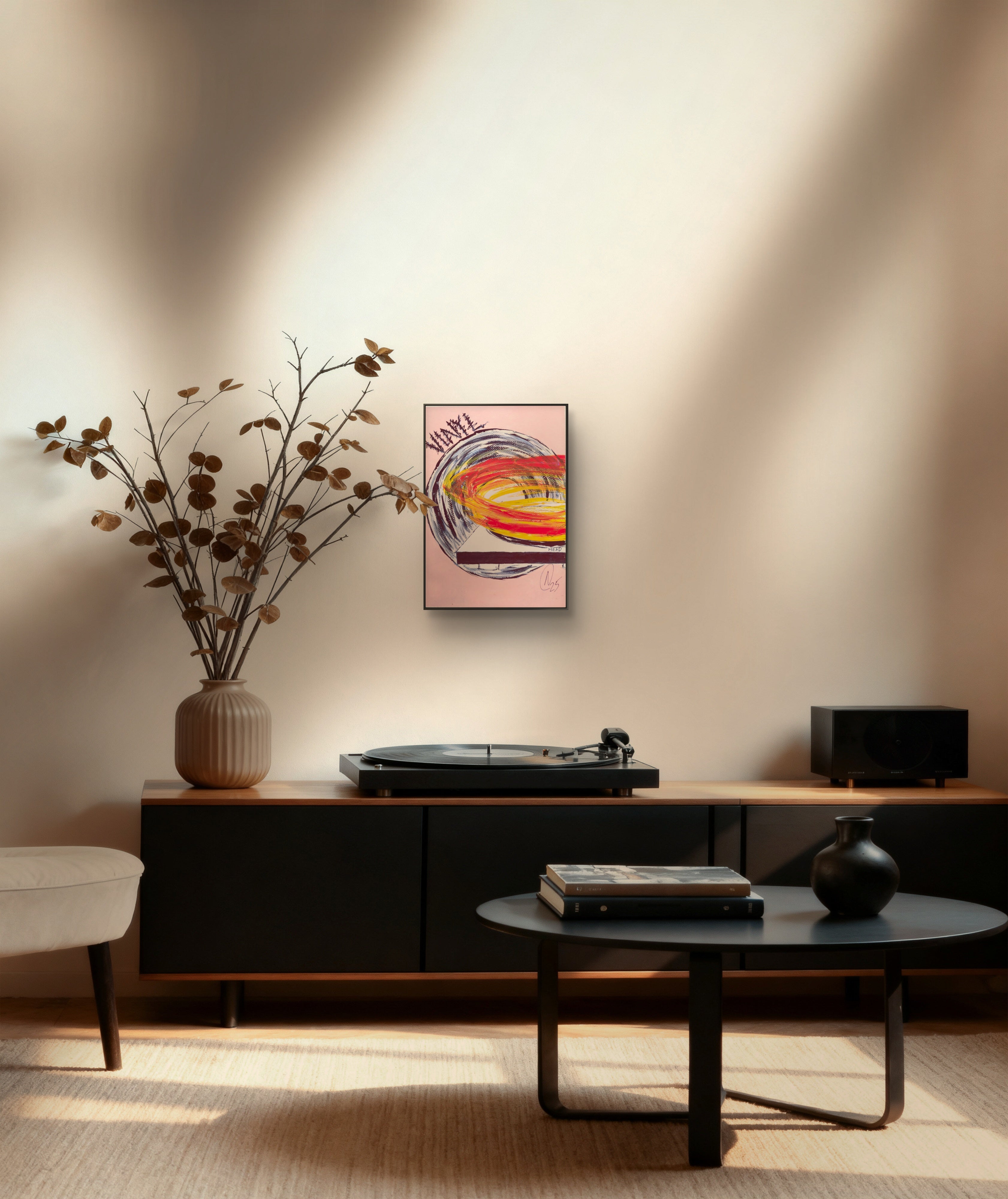 A5 Pink Vinyl Head Print (FREE UK postage)