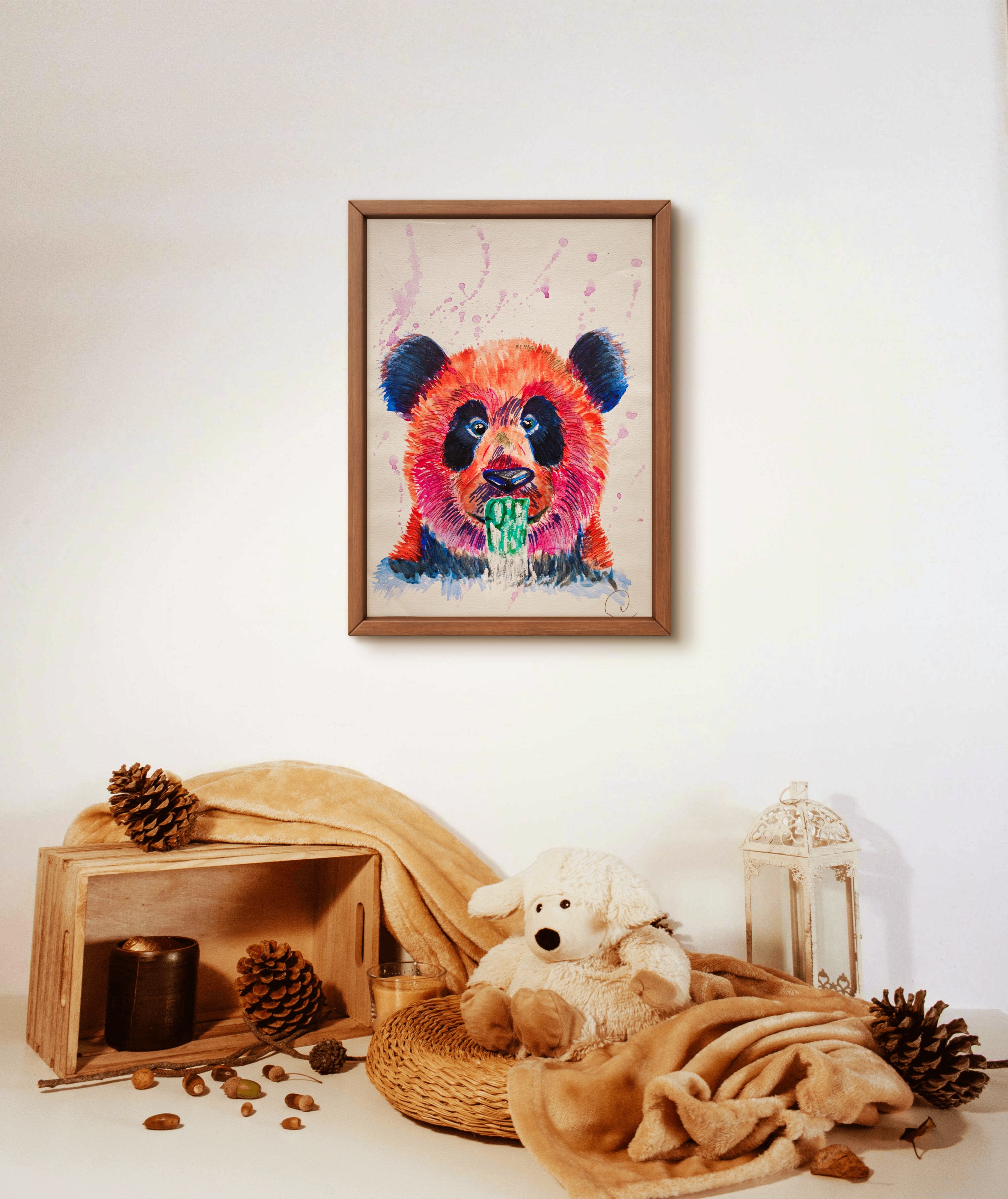 A3 Funky Panda Print (FREE UK postage)