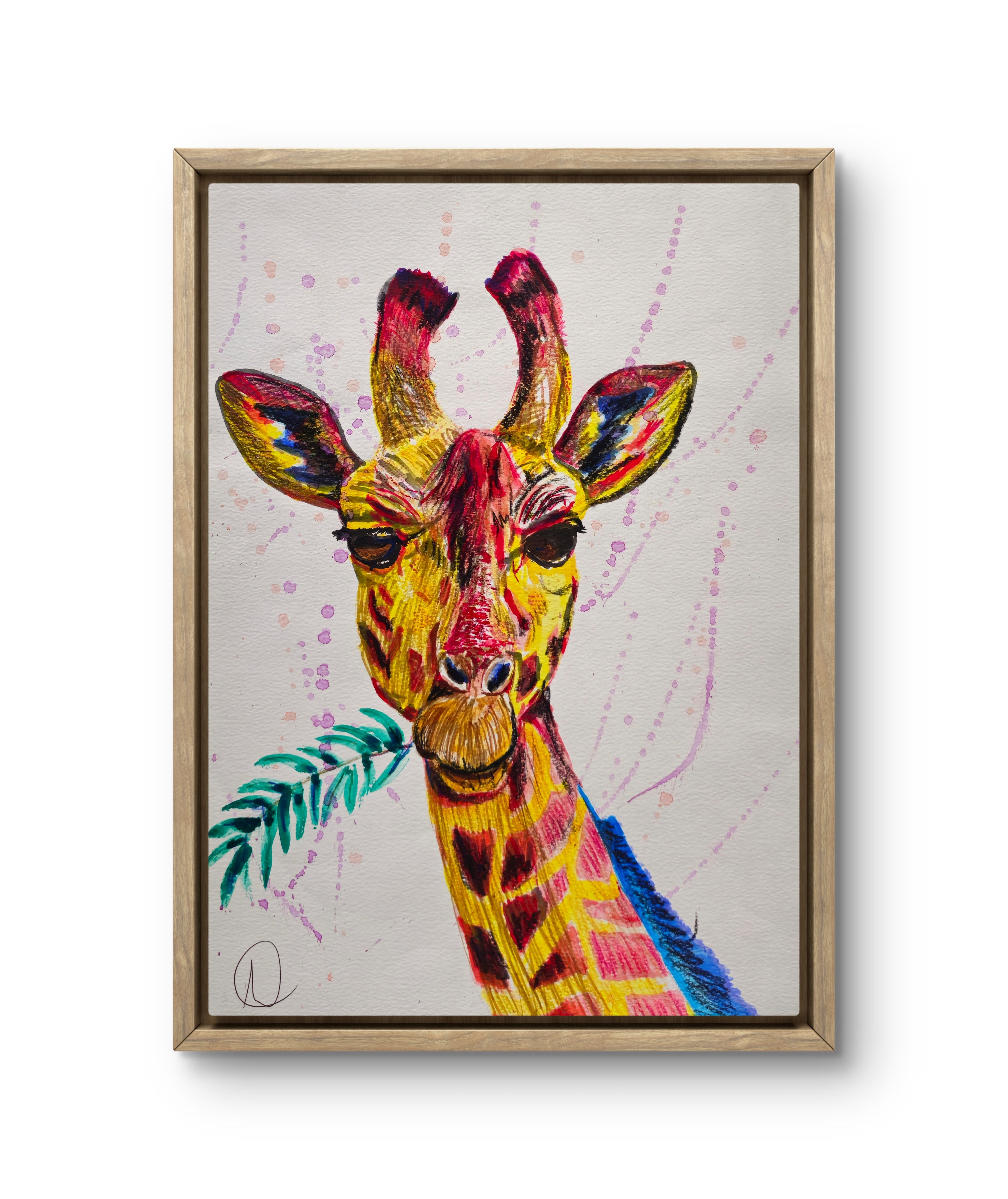 A4 Funky Giraffe Print (FREE UK Postage)