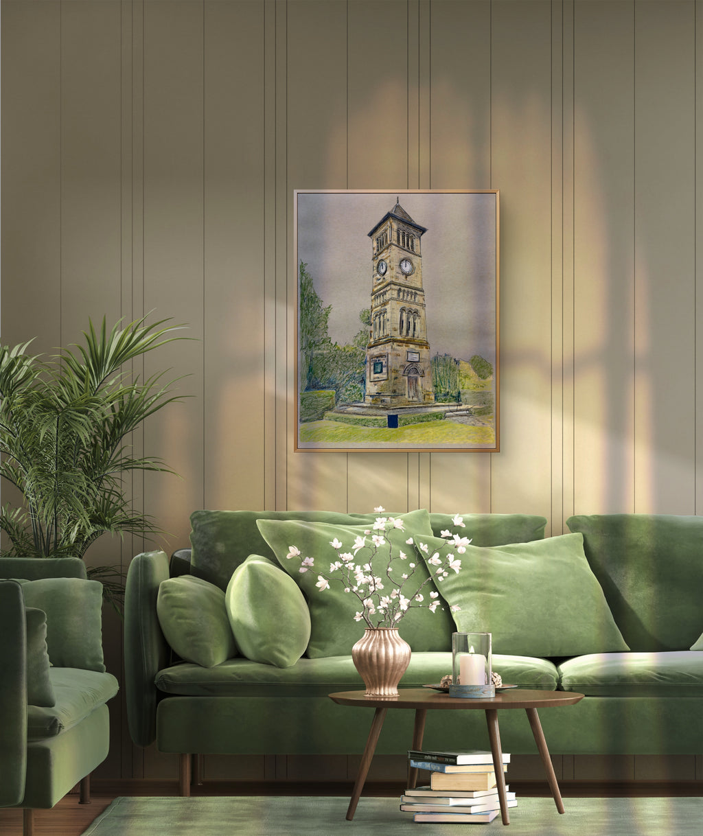 A4 Lichfield Clock Tower Print- Different sizes available (UK postage included)