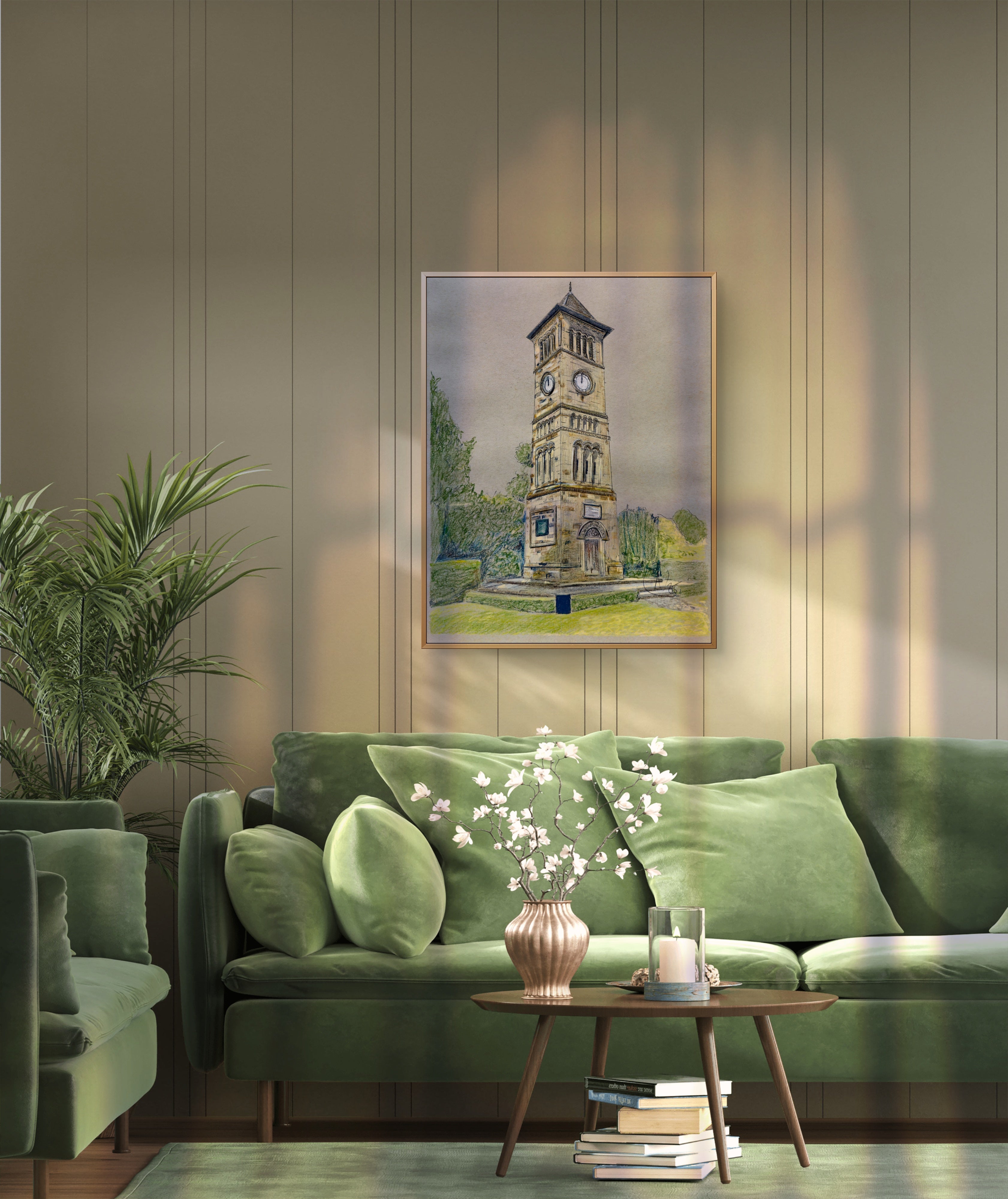 A4 Lichfield Clock Tower Print (FREE UK postage)