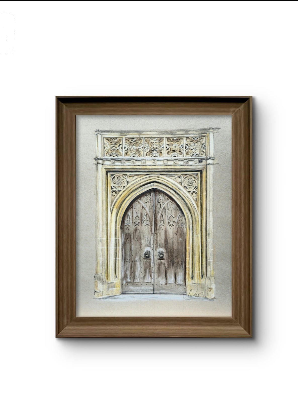 A3 St Edmundsbury Cathedral Door Print (Free UK postage)